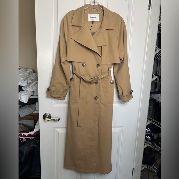 Ena Pelly Jackets & Blazers - NWT ENA PELLY Carrie Trench Coat with Belt in Camel size 4